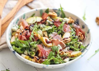 Pear, Cured Ham & Walnut Salad