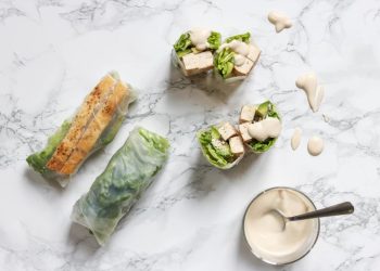 Tofu Ceasar Summer Rolls